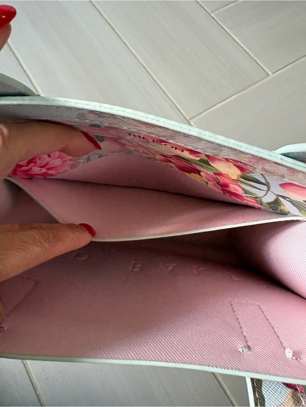 Ted Baker Floral Print Pink and Cream Tote